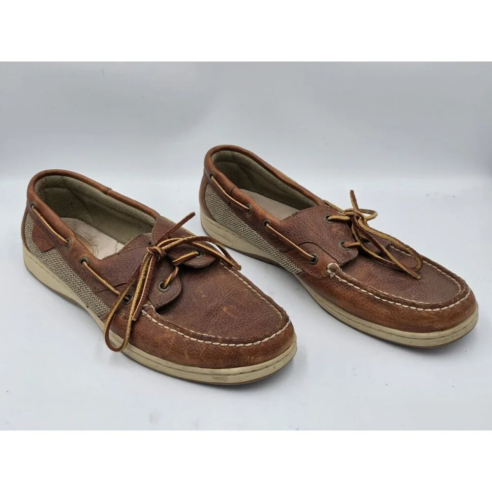 Sperry Top-Sider Women's Bluefish 2-Eye Boat Shoes Brown Tan Size 11